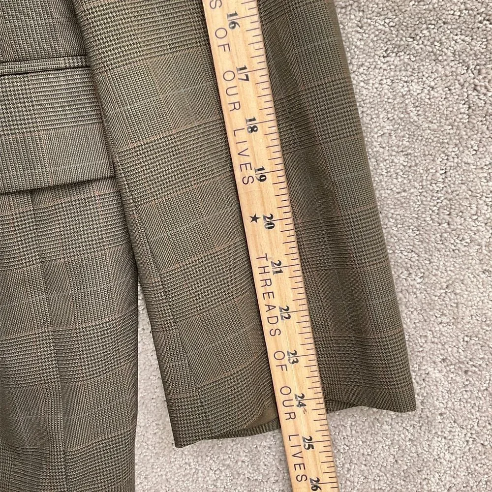 Jos. A‎ Bank Suit Men 43R 36W 28L Brown Plaid Wool Classic Fit Career Wool 2pc